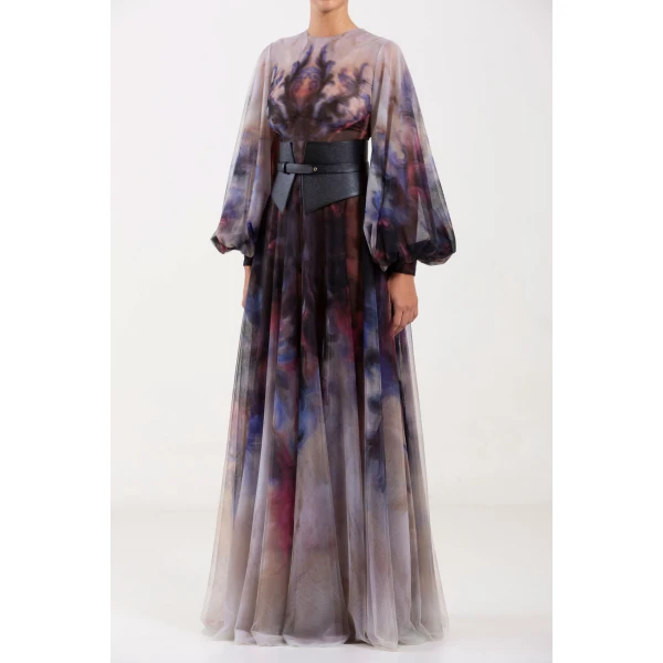 Tulle Printed Dress - Image 5