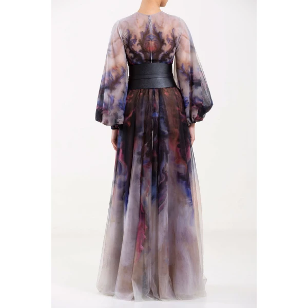 Tulle Printed Dress - Image 6