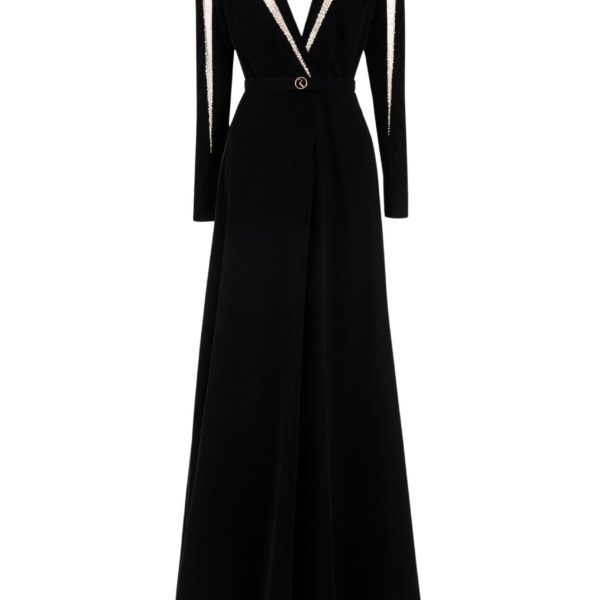 Saiid Kobeisy Velvet Long Dress