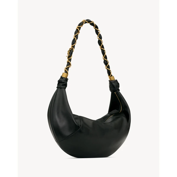 Saint Laurent AMALIA hobo in lambskin designed in Paris