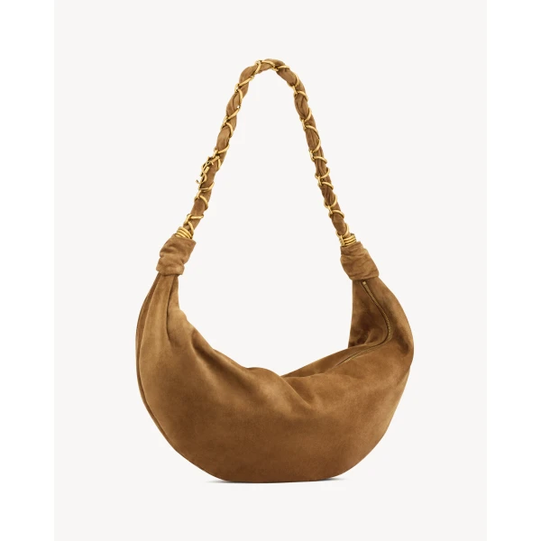 Saint Laurent AMALIA hobo in suede designed in Paris