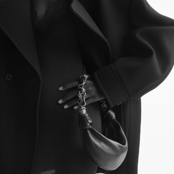 Saint Laurent AMALIA mini hobo in suede, view 2