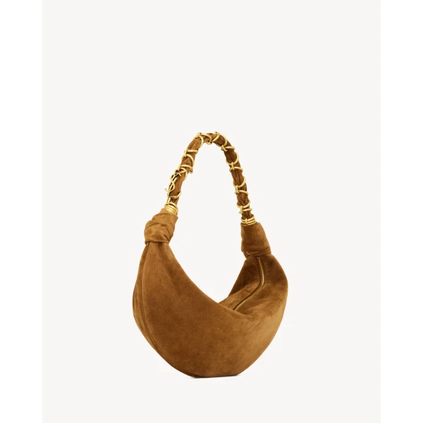Saint Laurent AMALIA small hobo in suede designed in Paris