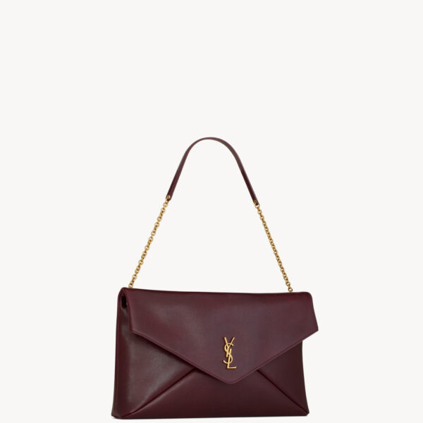 Saint Laurent CASSANDRE large pouch on chain in shiny leather, view 5