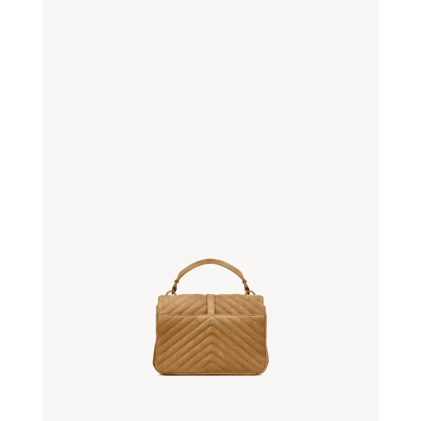 Saint Laurent COLLEGE MEDIUM IN QUILTED SUEDE designed in Paris