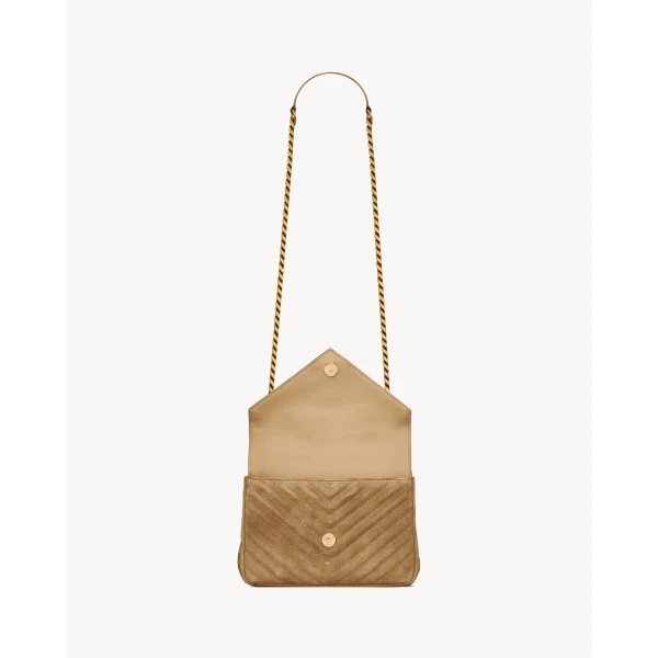 Saint Laurent COLLEGE MEDIUM IN QUILTED SUEDE designed in Paris