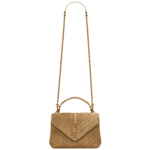 Saint Laurent COLLEGE MEDIUM IN QUILTED SUEDE designed in Paris