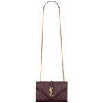 Saint Laurent ENVELOPE small in grain de poudre leather designed in Paris