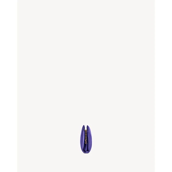 Saint Laurent EVENING soft clutch in satin designed in Paris