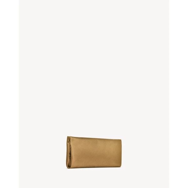 Saint Laurent EVENING soft clutch in satin designed in Paris