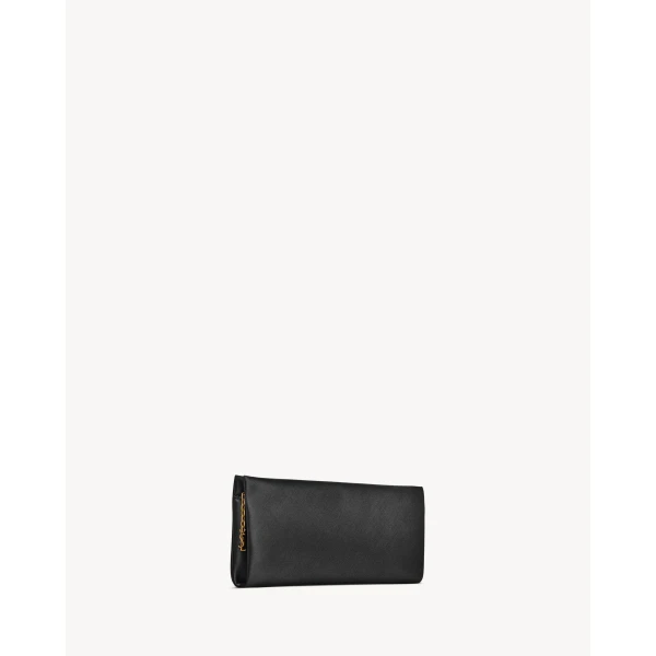 Saint Laurent EVENING soft clutch in satin designed in Paris
