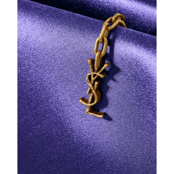Saint Laurent EVENING soft clutch in satin designed in Paris