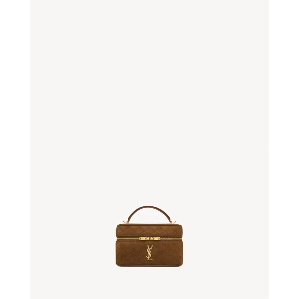 Saint Laurent GABY vanity in suede designed in Paris