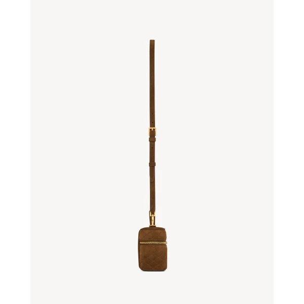 Saint Laurent GABY vanity in suede designed in Paris