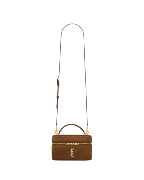 Saint Laurent GABY vanity in suede designed in Paris