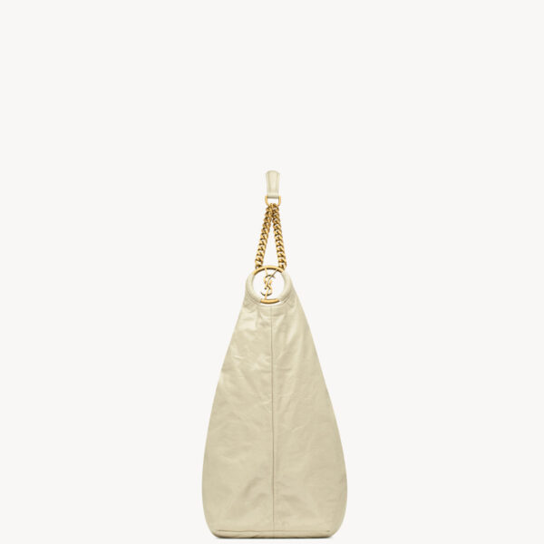Saint Laurent HORTENSE hobo in shiny leather, view 4