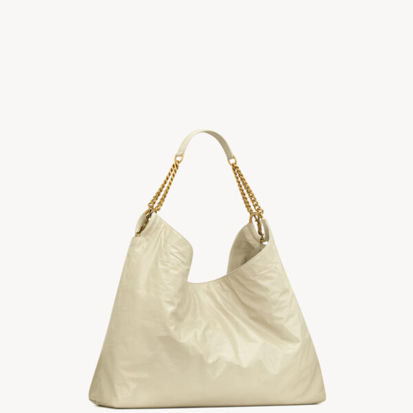 Saint Laurent HORTENSE hobo in shiny leather, view 5