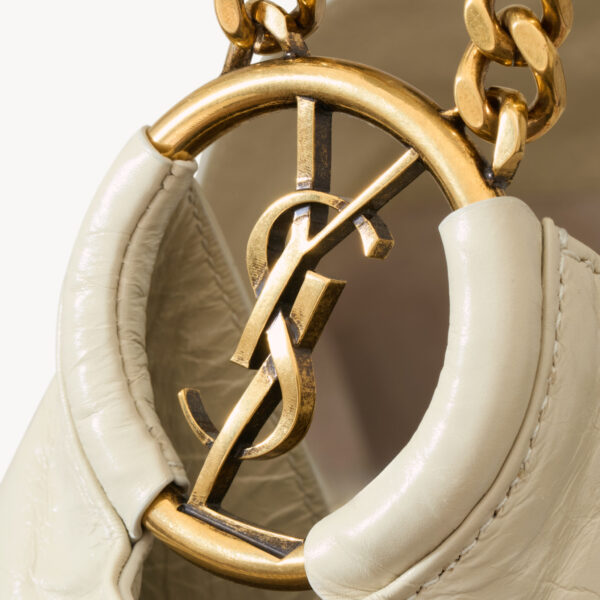 Saint Laurent HORTENSE hobo in shiny leather, view 6