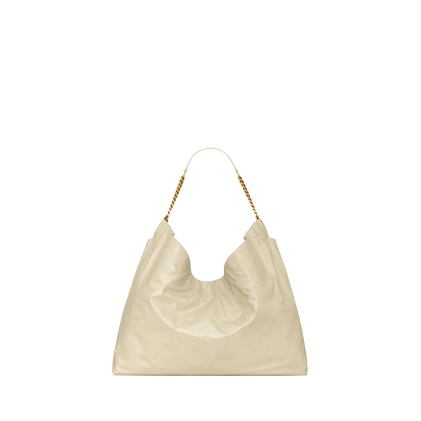 Saint Laurent HORTENSE hobo in shiny leather designed in Paris