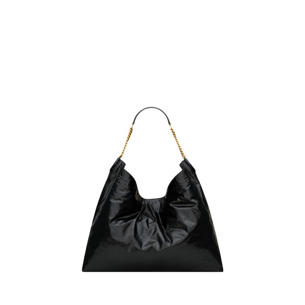 Saint Laurent HORTENSE hobo in shiny leather designed in Paris
