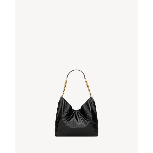 Saint Laurent HORTENSE small hobo in shiny leather designed in Paris