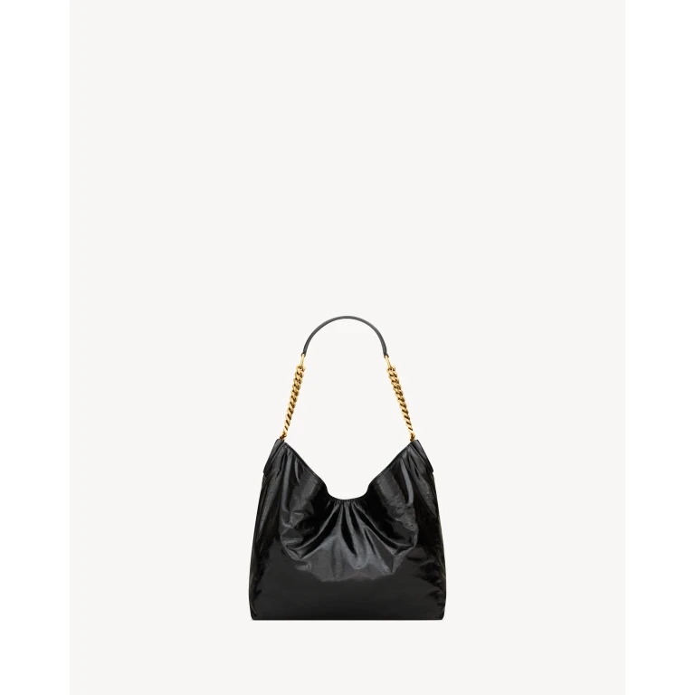 Saint Laurent HORTENSE small hobo in shiny leather designed in Paris