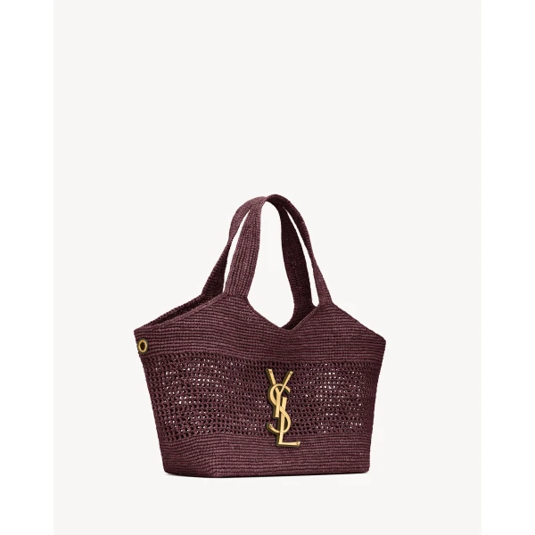 Saint Laurent ICARE medium in raffia designed in Paris
