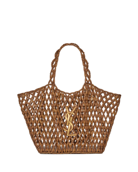 Saint Laurent ICARE medium in wood beads designed in Paris