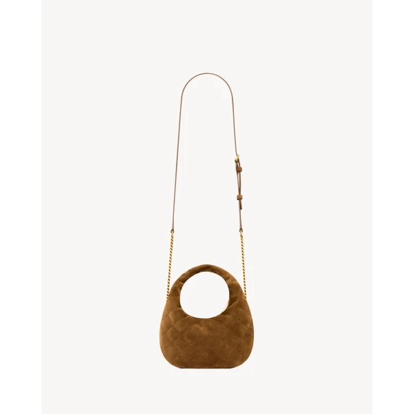 Saint Laurent ICARINO mini in quilted suede designed in Paris