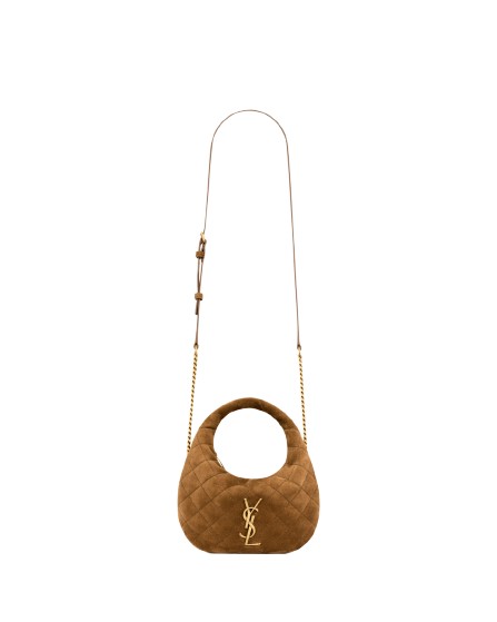 Saint Laurent ICARINO mini in quilted suede designed in Paris