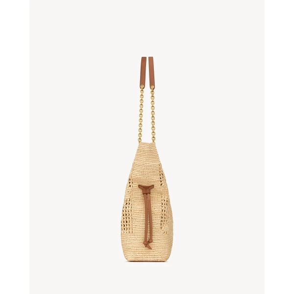 Saint Laurent JAMIE SHOPPING in raffia designed in Paris