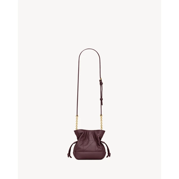Saint Laurent JAMIE mini shoulder pouch in lambskin designed in Paris