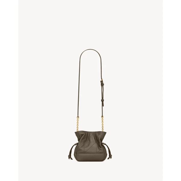 Saint Laurent JAMIE mini shoulder pouch in lambskin designed in Paris