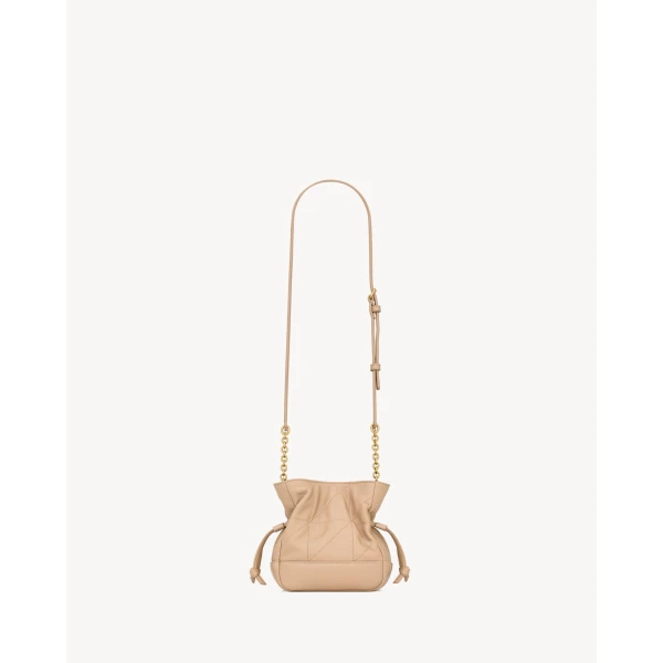 Saint Laurent JAMIE mini shoulder pouch in lambskin designed in Paris