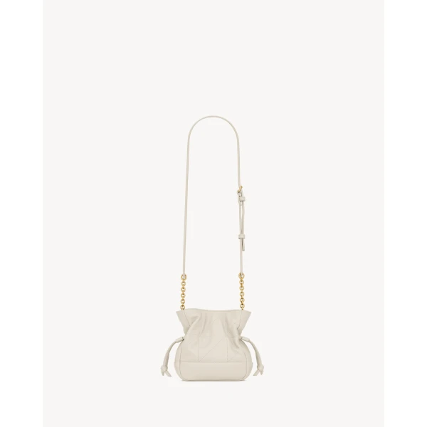 Saint Laurent JAMIE mini shoulder pouch in lambskin designed in Paris