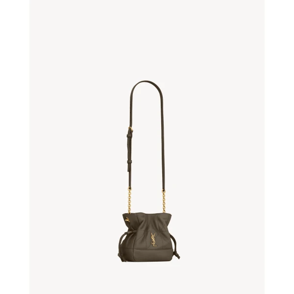 Saint Laurent JAMIE mini shoulder pouch in lambskin designed in Paris
