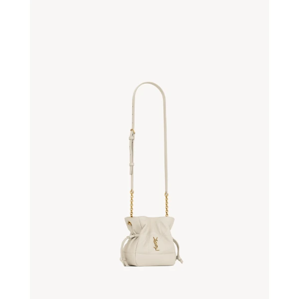 Saint Laurent JAMIE mini shoulder pouch in lambskin designed in Paris