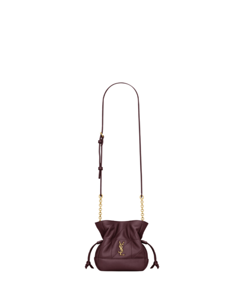 Saint Laurent JAMIE mini shoulder pouch in lambskin designed in Paris