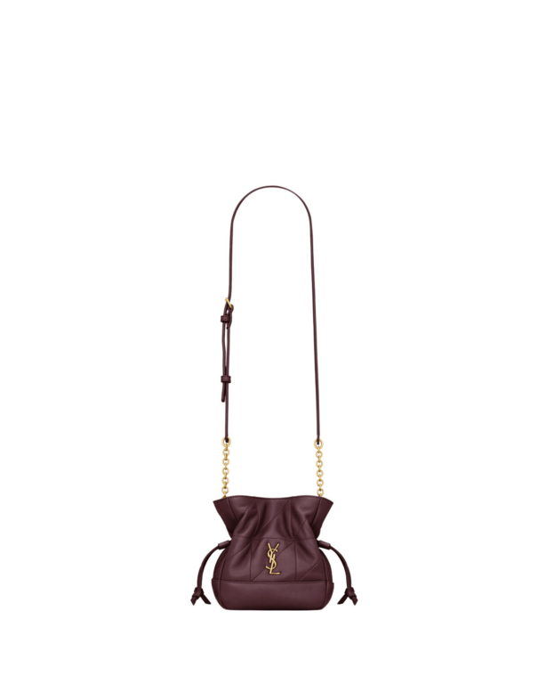 Saint Laurent JAMIE mini shoulder pouch in lambskin designed in Paris