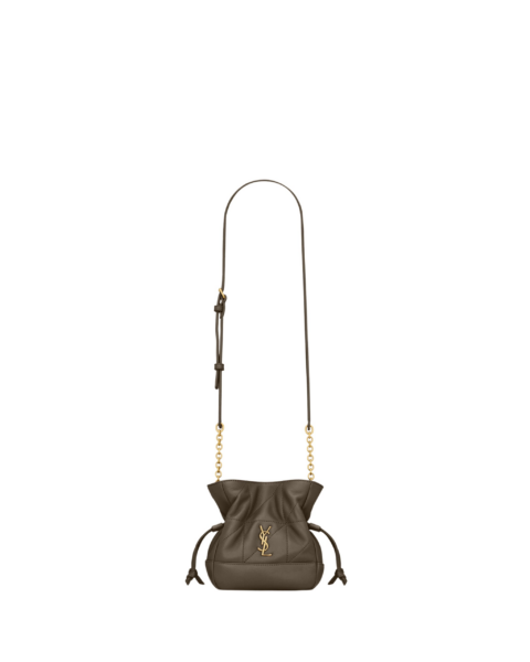 Saint Laurent JAMIE mini shoulder pouch in lambskin designed in Paris