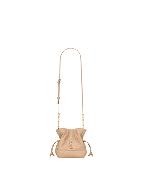 Saint Laurent JAMIE mini shoulder pouch in lambskin designed in Paris