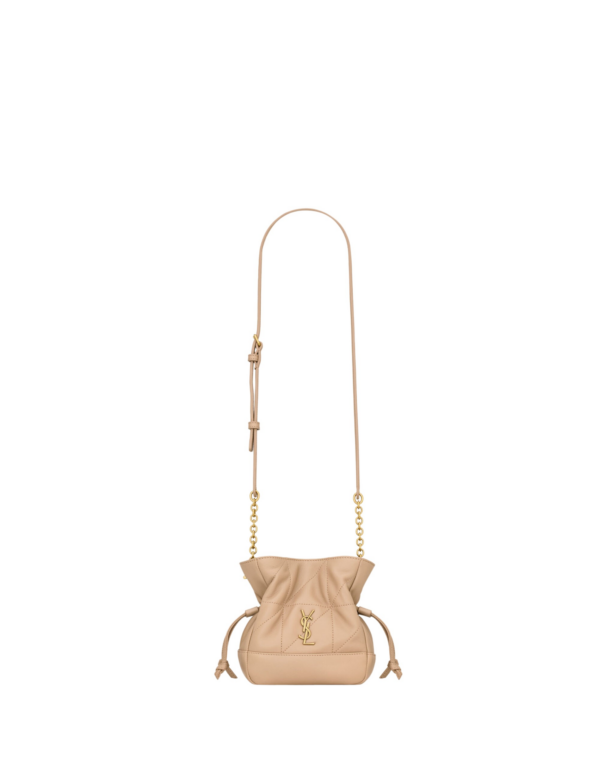Saint Laurent JAMIE mini shoulder pouch in lambskin designed in Paris