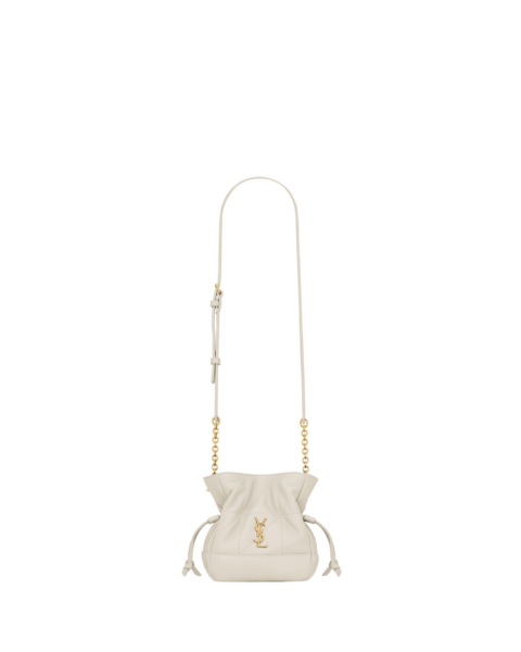 Saint Laurent JAMIE mini shoulder pouch in lambskin designed in Paris
