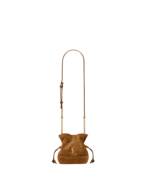 Saint Laurent JAMIE mini shoulder pouch in suede designed in Paris