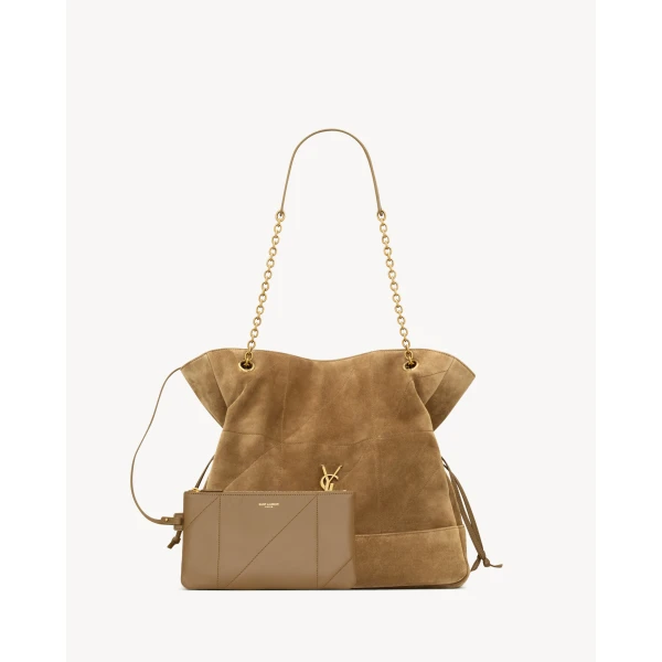 Saint Laurent JAMIE shopping in suede designed in Paris