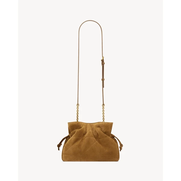 Saint Laurent JAMIE shoulder pouch in suede designed in Paris