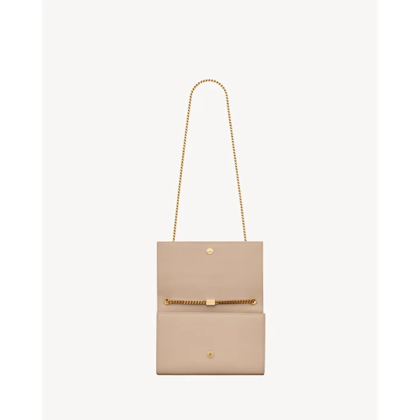 Saint Laurent KATE MEDIUM IN GRAIN DE POUDRE EMBOSSED LEATHER designed in Paris