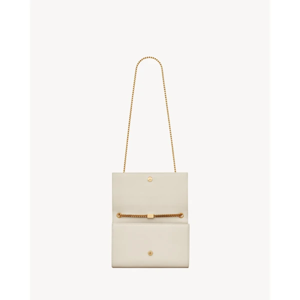 Saint Laurent KATE MEDIUM IN GRAIN DE POUDRE EMBOSSED LEATHER designed in Paris