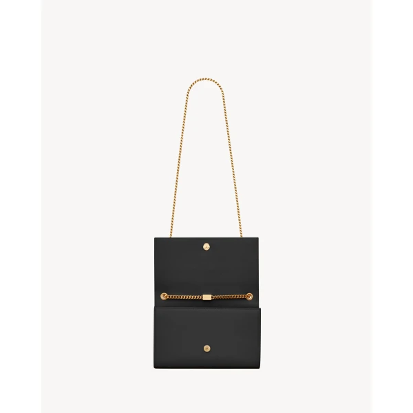 Saint Laurent KATE MEDIUM IN GRAIN DE POUDRE EMBOSSED LEATHER designed in Paris