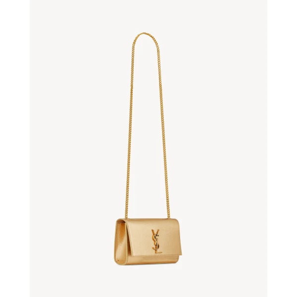Saint Laurent KATE SMALL IN METALLIC LEATHER designed in Paris